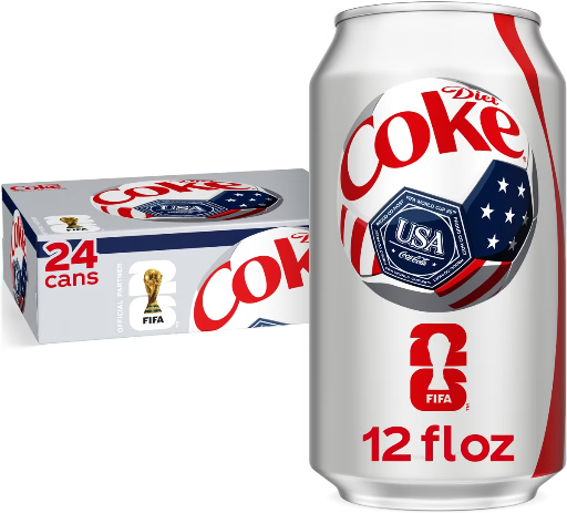 Diet Coke Soda Pop Cans, 12 fl oz, 24 Pack Deal