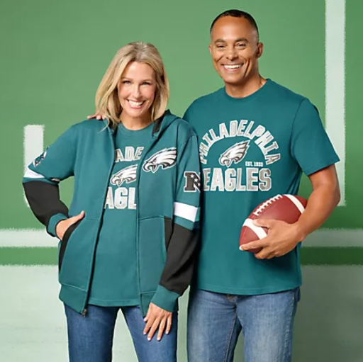 NFL Officially Licensed T-Shirt and Full-Zip Hoodie Combo
