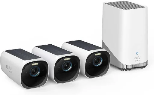 Certified Refurbished eufy eufyCam3 Wireless Solar Security Camera System 4K Outdoor Cam Local Storage Deal