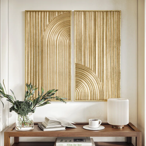 Sleek Abstract Metal Wall Decor - Elysia Modern Design