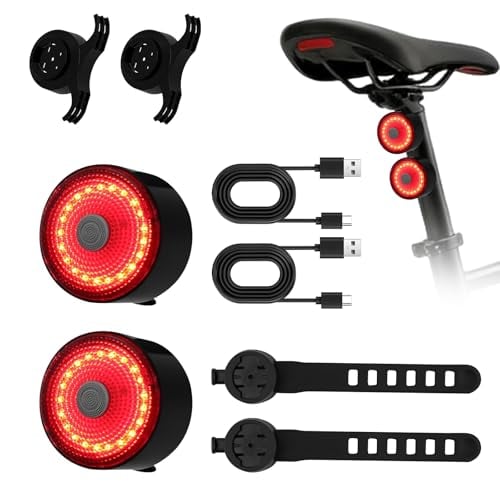 Tommax USB-C Rechargeable LED Bike Tail Light 2-Pack Deal