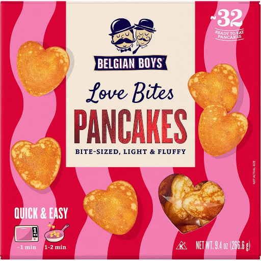 Belgian Boys Bite-sized Heart Shaped Pancakes 9.4oz x2