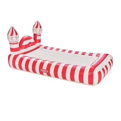 Candy Cane Castle 15.34" Twin Air Mattress with Electric Pump for Kids