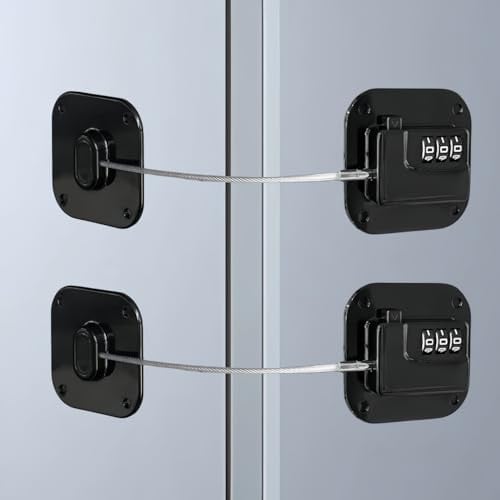 2 Pack Refrigerator Lock - Heavy Duty Combination Fridge Lock