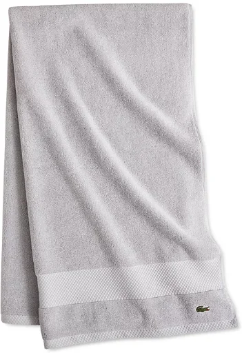 Lacoste Home Heritage Anti-Microbial Supima Cotton Bath Towel, 30" x 54"