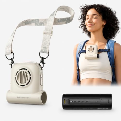 InoKraft Wearable Clip-On Waist Fan w/ 4Ah Rechargeable Battery Deal