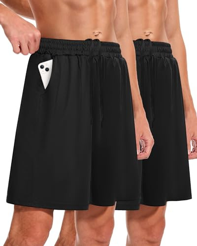 BOOJO Men's Athletic Gym Shorts 2-Pack