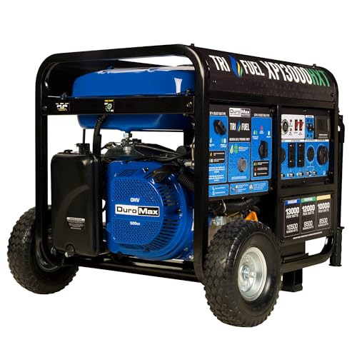 DuroMax XP13000HXT 13,000-Watt 500cc Tri Fuel Portable Generator with CO Alert