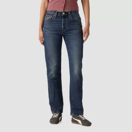Levi’s Women’s 501 High-Rise Straight Leg Jeans Midweight Stretch Denim Deal