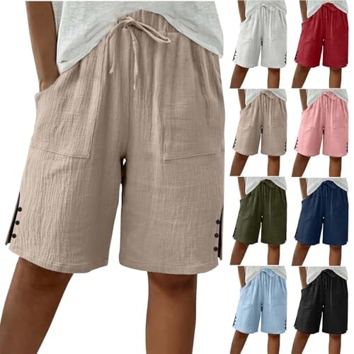 Knee Length High Waist Shorts