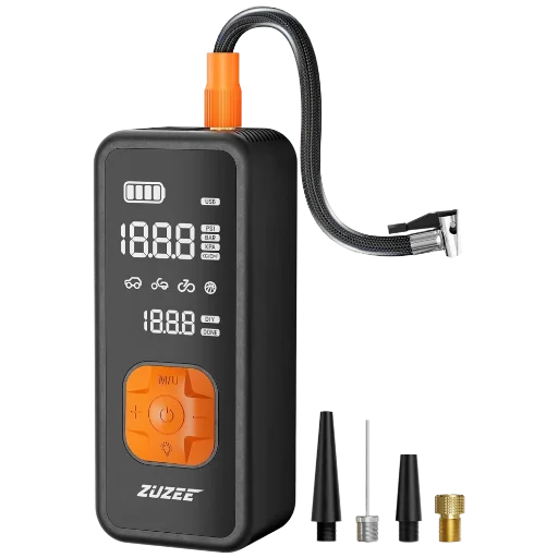 Zuzee Portable Tire Inflator with Digital Pressure Gauge