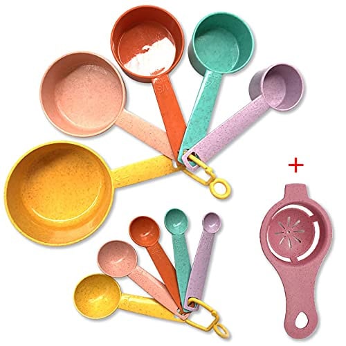 10-Piece Yuzi Plastic Measuring Cups and Spoons Set w/ Bonus Egg Separator Deal