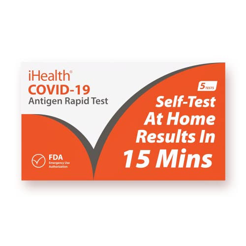 iHealth COVID-19 Antigen Rapid Tests, 5 Tests Total