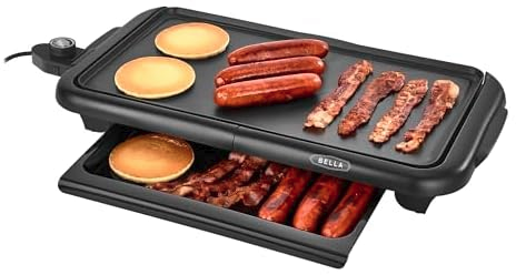 Bella Electric Griddle with Warming Tray, 10" x 18" Deal