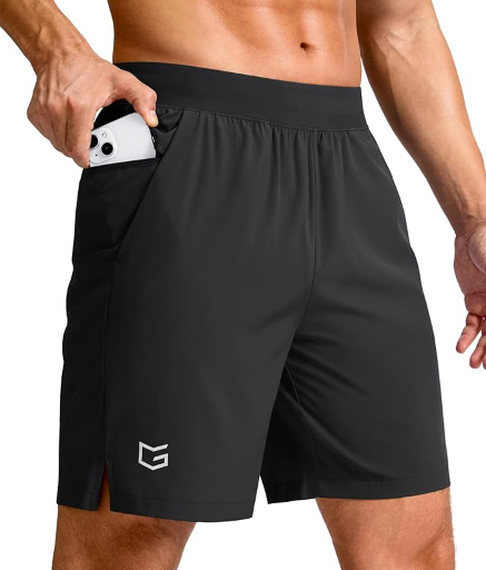 G Gradual Men's Athletic Running Shorts w/Zipper Pocket