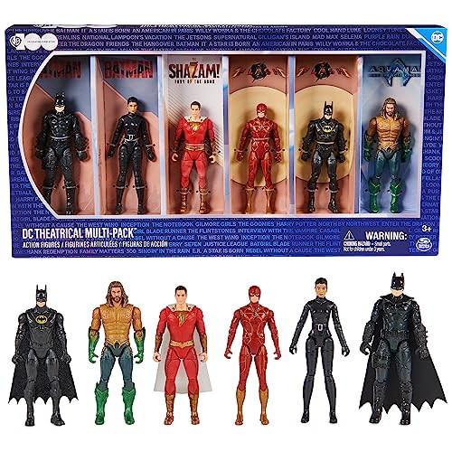 6-Piece 4" DC Comics Theatrical Super Hero Action Figures Set