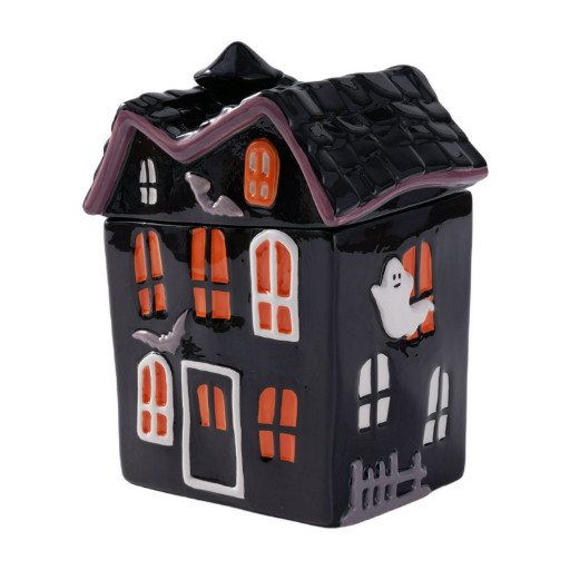 Way to Celebrate Halloween Ceramic Haunted House Treat Jar