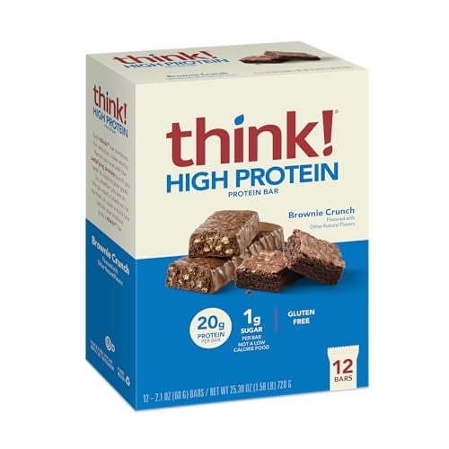 think! Protein Bars, Brownie Crunch 2.1 Oz (12 Count) Deal