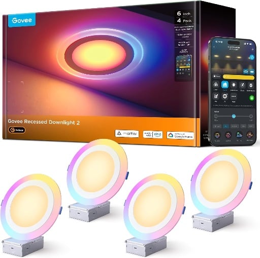 Govee Smart Recessed Lighting - 4-Pack