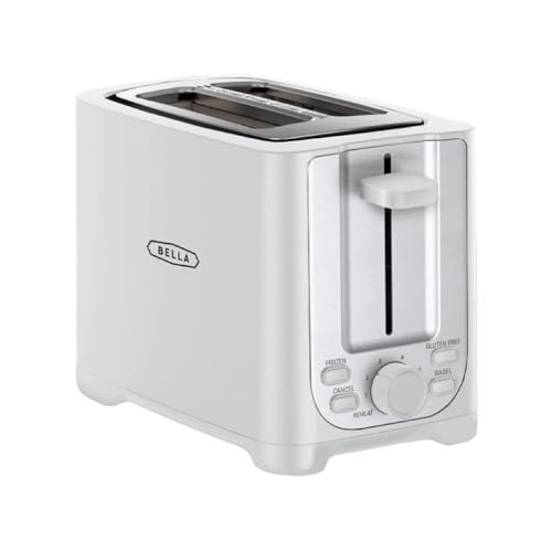 BELLA 2 Slice Toaster with Auto Shut Off, White