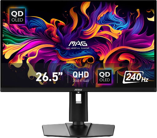 MSI 26.5" WQHD QD-OLED 240Hz AMD FreeSync Premium Pro Gaming Monitor