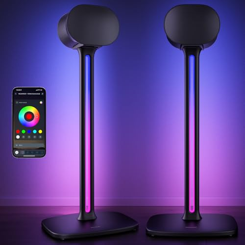 Perlegear Speaker Stands with RGB Lighting