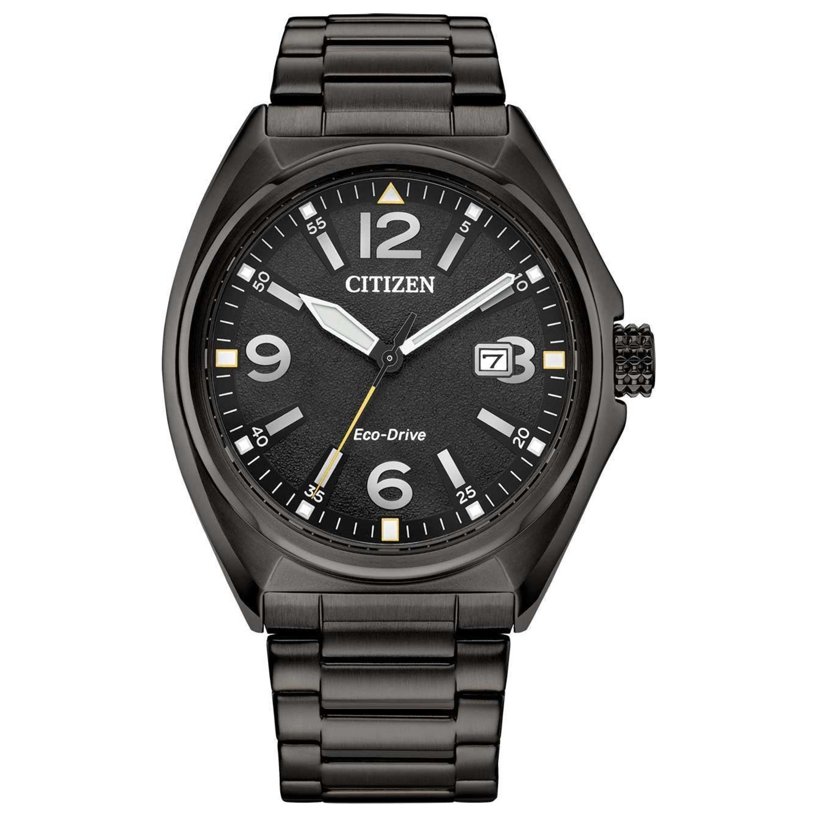 CITIZEN H-Link 42mm Black Dial Men's Solar Powered Quartz Eco-Drive Watch Deal