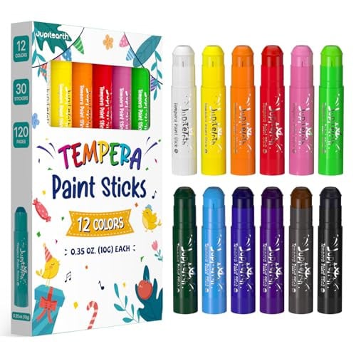 Tempera Washable Paint Sticks 12-Count Deal