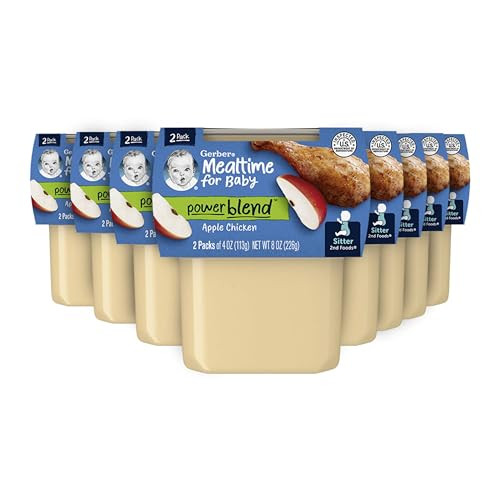8-Pack 4-Oz Gerber Baby Food 2nd Foods, Dinner, Puree (Apple Chicken)