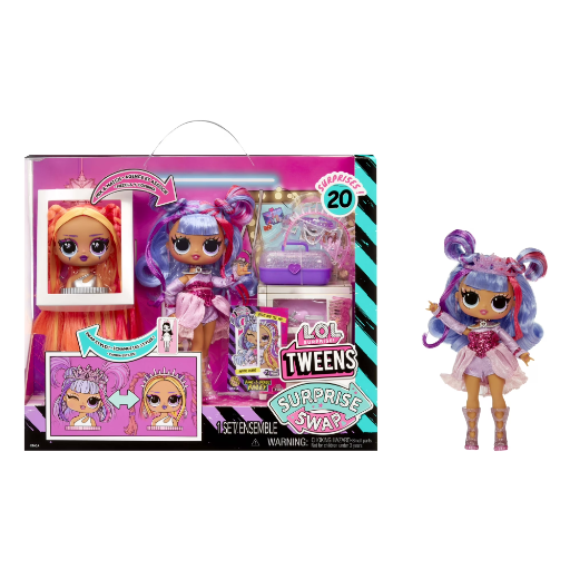 LOL Surprise Tweens Surprise Swap Fashion Doll Buns-2-Braids Bailey with 20+ Surprises
