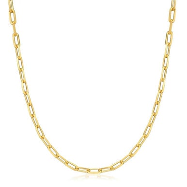 18/20/24-Inch 18K Gold Paperclip Link Chain Necklace Deal