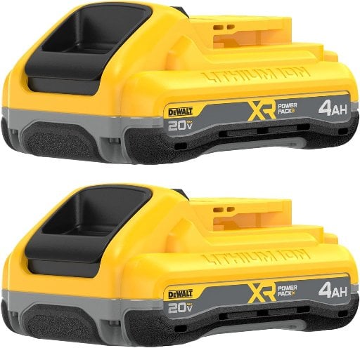 DEWALT 20V MAX XR POWERPACK Battery 4Ah Lithium Ion 2-Pack Deal