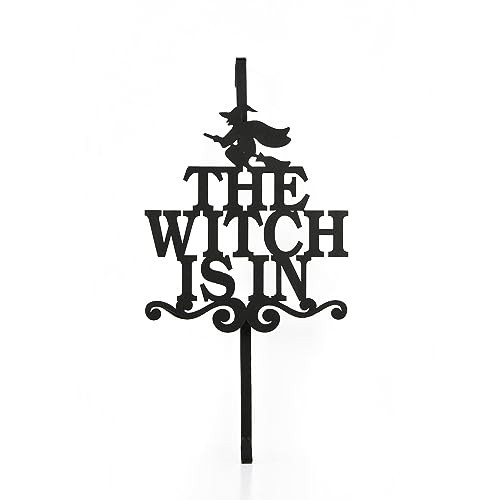 National Tree Company 18 Inch Halloween Black 'The Witch is in'