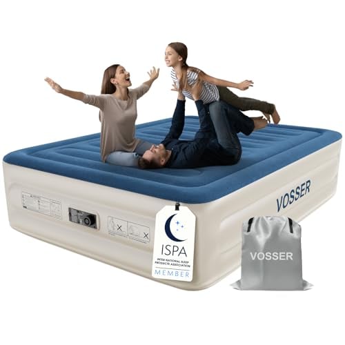 VOSSER Air Mattress Queen 18'' Raised with Built in Pump Deal