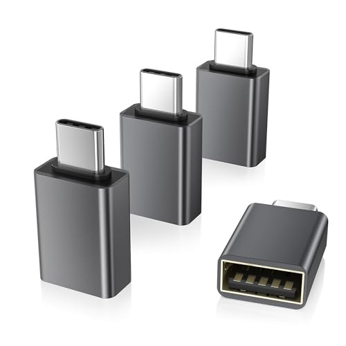 Elebase USB-C Male to USB Female OTG Adapter 4-Pack
