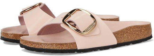 Birkenstock Madrid Big Buckle High Shine Sandal, Light Rose Deal