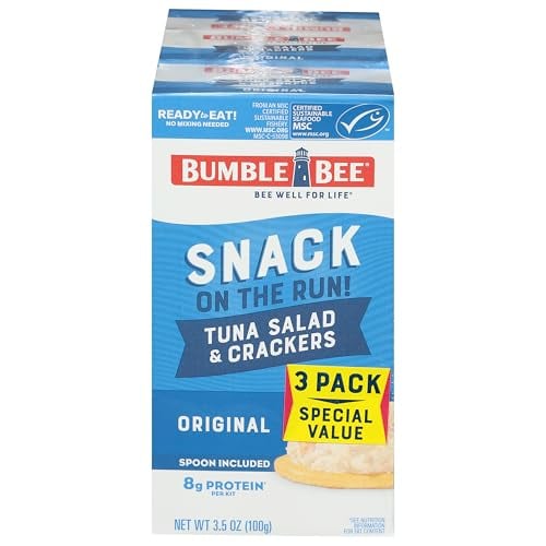 Bumble Bee Snack on the Run Original Tuna Salad Kit w/ Crackers 3-Pack 3.5-Ounce Deal
