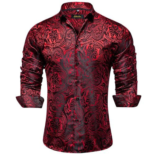 DiBanGu Paisley Cotton Long Sleeve Casual Shirt
