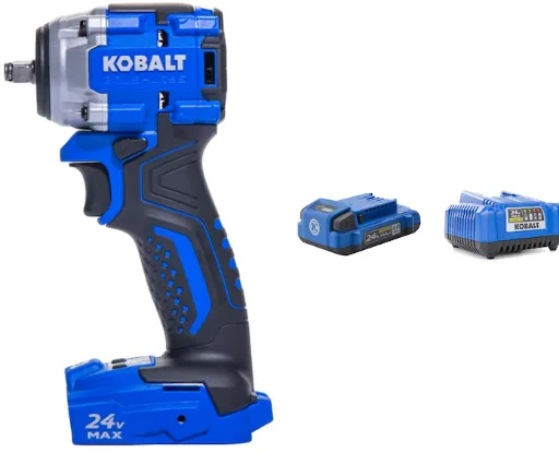 Kobalt 24V Compact Brushless Impact Wrench Starter Kit Deal