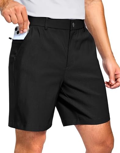 Pudolla Men's 7"/9" Stretch Breathable Golf Shorts Deal