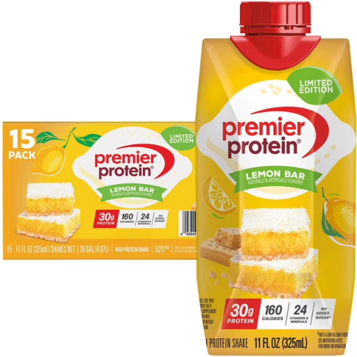 Premier Protein Shakes 15 Count 11oz Lemon Bar Deal