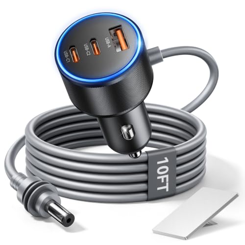 Rocoren 10' 60W Starlink Mini Car Power Adapter with 45W USB-C & 30W USB-A