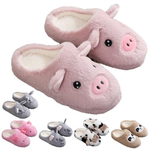 Plush Fuzzy Animal Slippers
