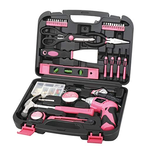 Apollo Tools 135 Piece Household Tool Set, Pink Deal