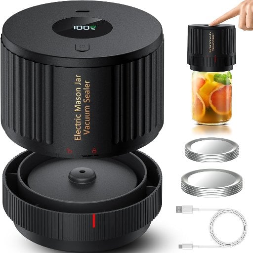 Love Moment Electric Mason Jar Vacuum Sealer Kit (for Wide & Regular Mouth) Deal