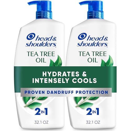Head & Shoulders Anti-Dandruff Shampoo and Conditioner with 1% Pyrithione Zinc, Tea Tree Oil 2-in-1 Twin Pack, 32.1 fl oz Each Deal