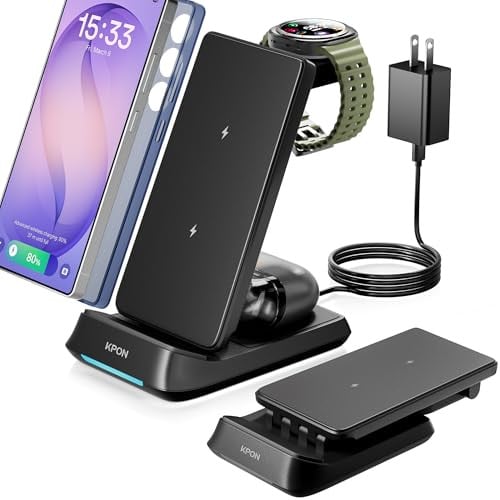 Wireless 3-in-1 Charging Station for Android Devices