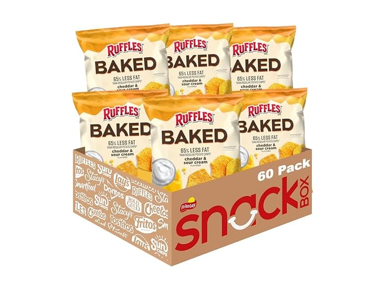 60pk Baked Ruffles Cheddar & Sour Cream 0.8 Ounce Deal