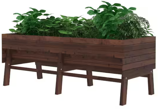 VEIKOUS 71" L x 31" W Large Cedar Wood Raised Garden Bed