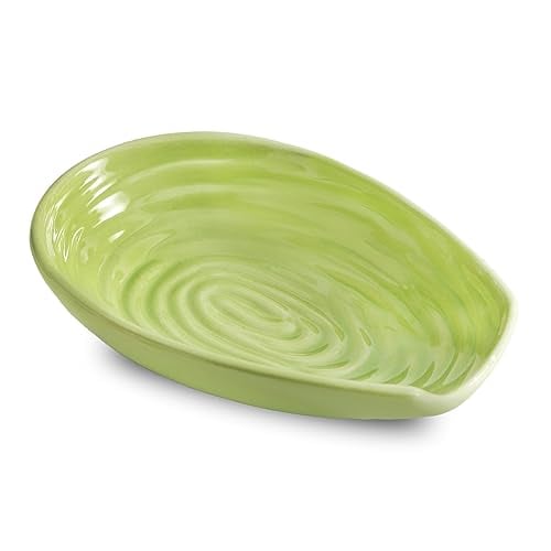 5.7" Hasense Ceramic Spoon Rest (Green)